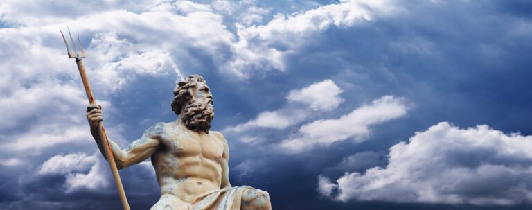 Ancient mighty god of sea and oceans Neptune (Poseidon, Triton)